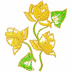Flowers And Tree Embroidery Design 6